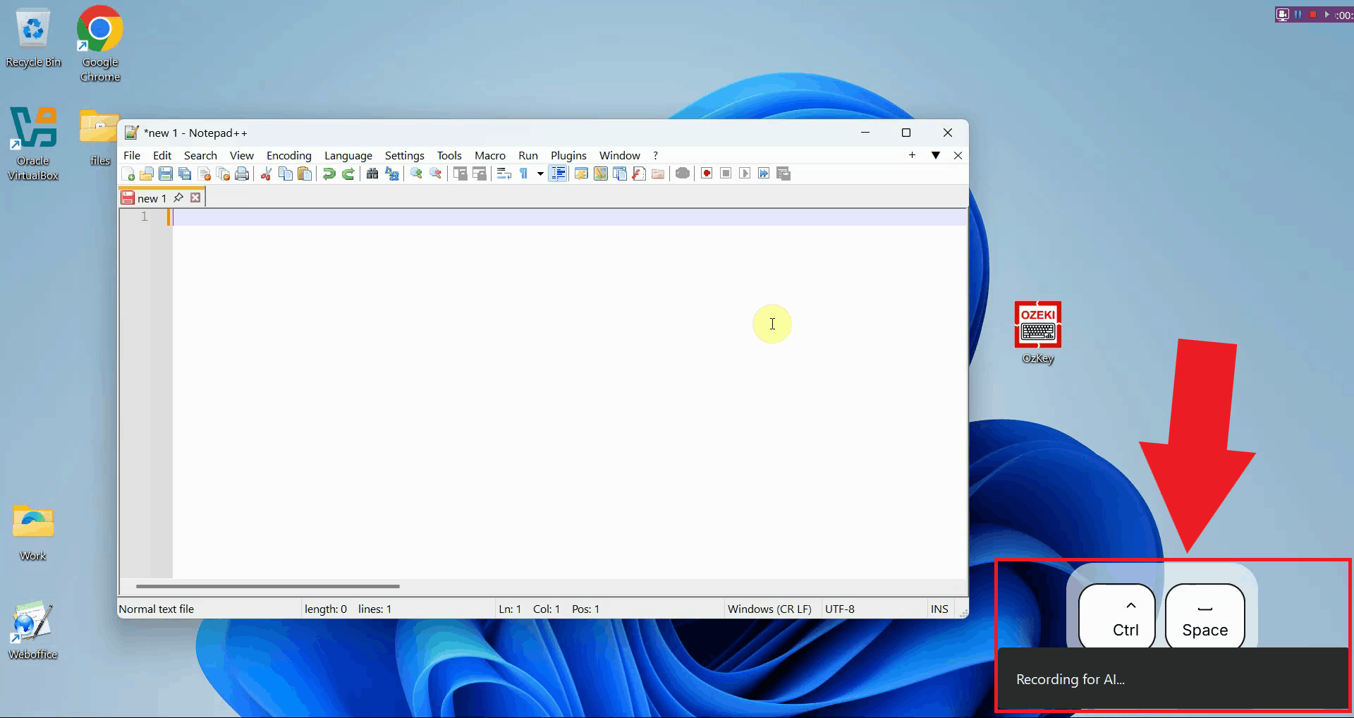 Use hotkey to record voice for AI