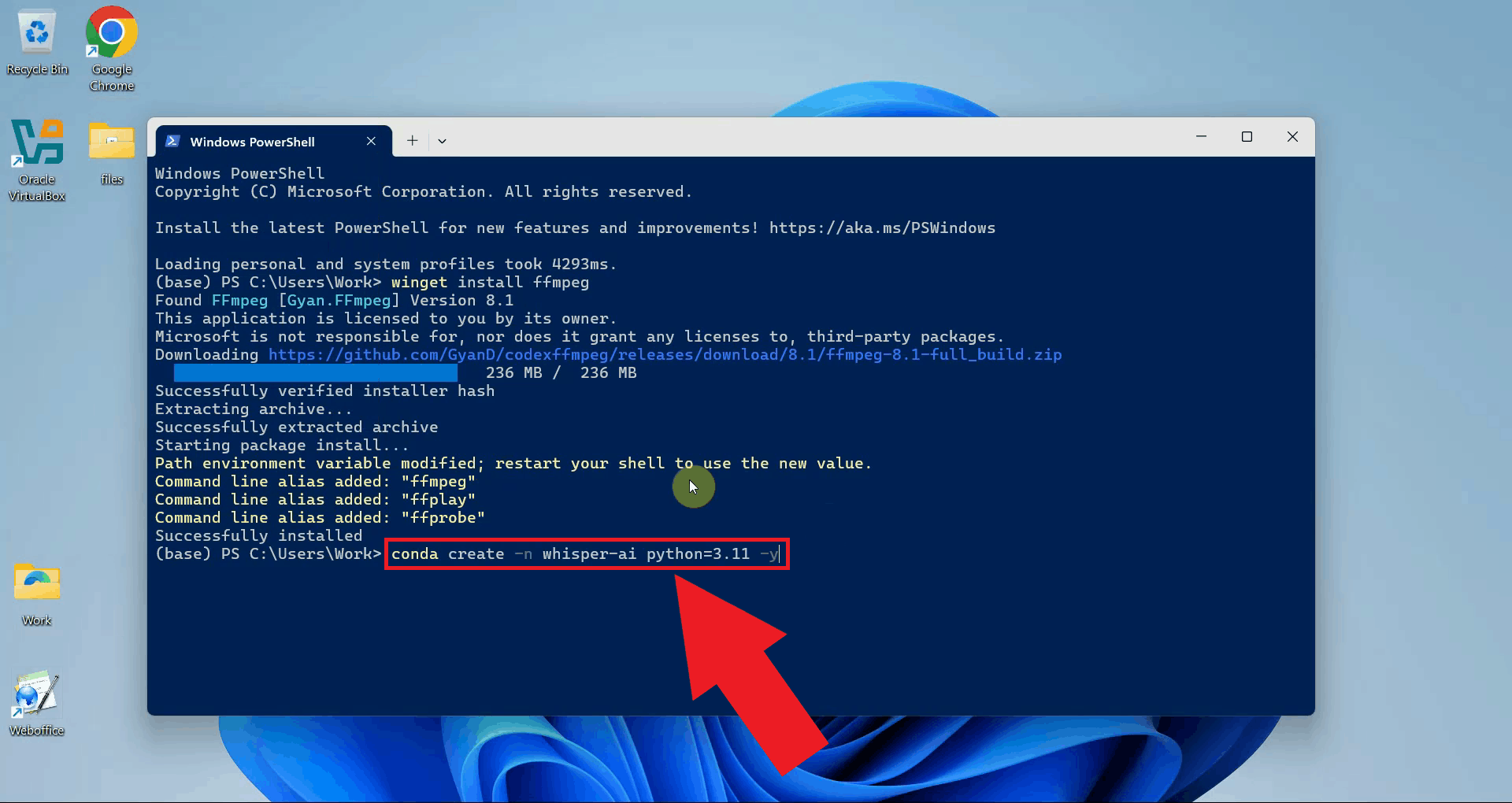 Create Anaconda environment