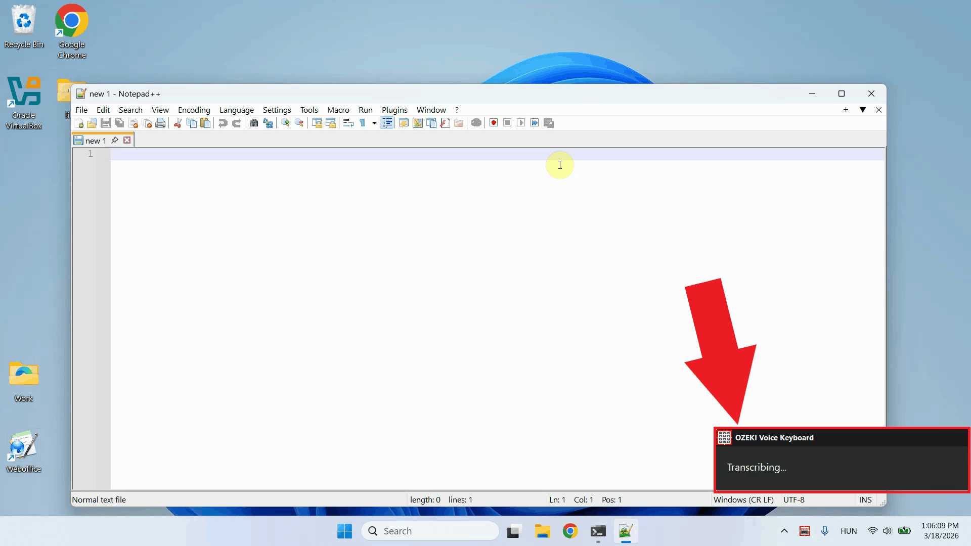 Use speech-to-text transcription