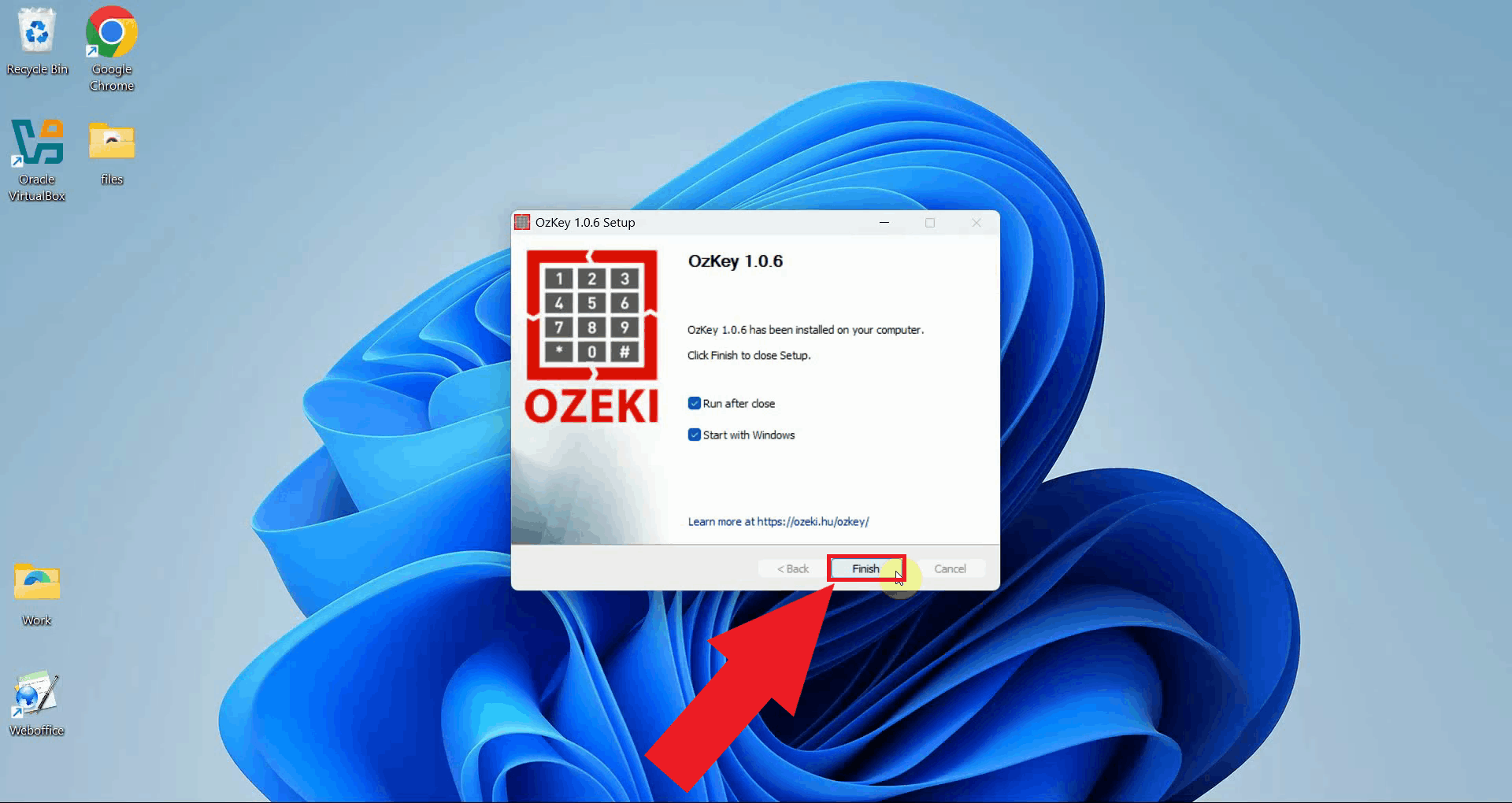 Installation finished