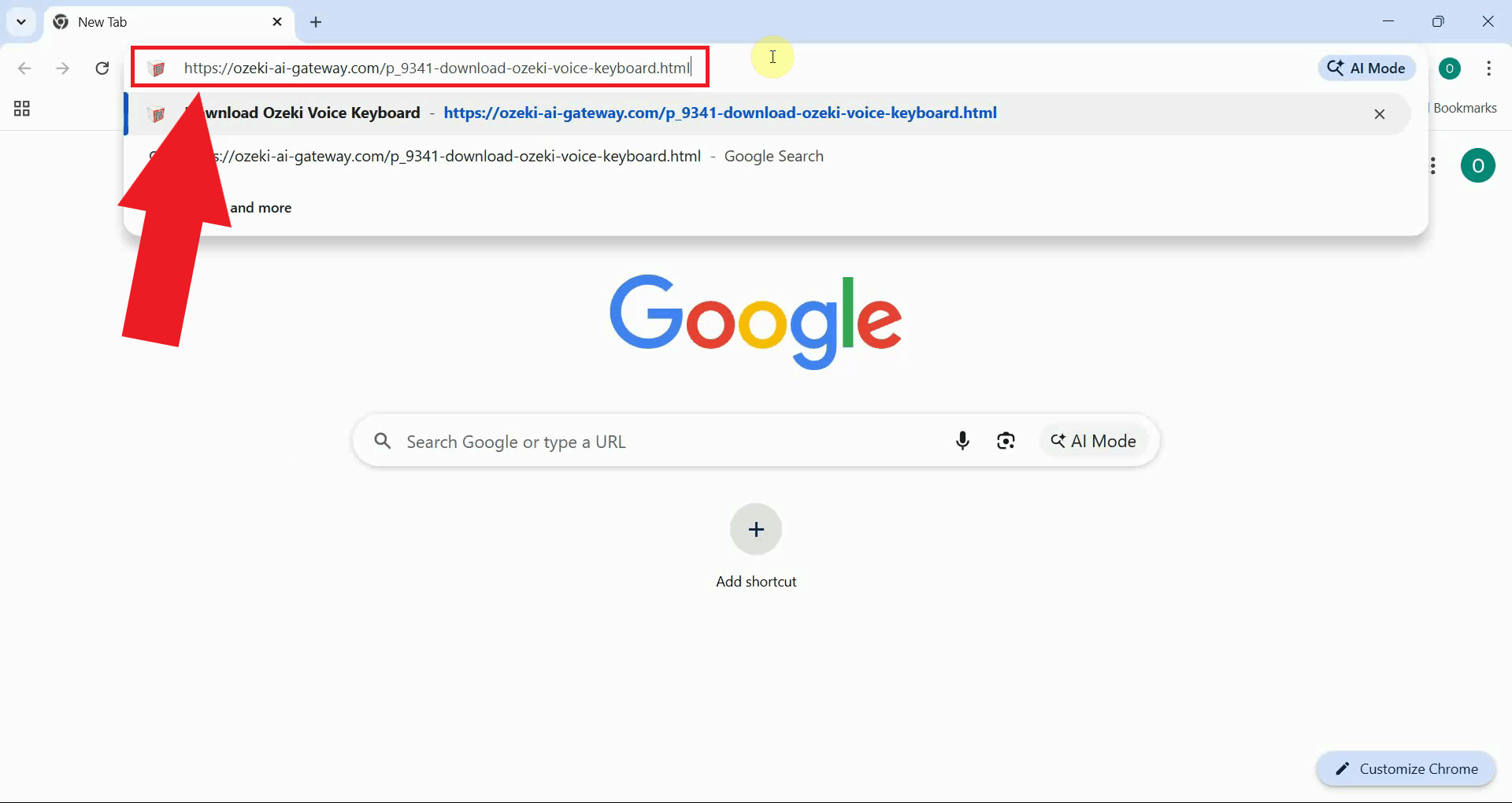 Navigate to OzKey download page