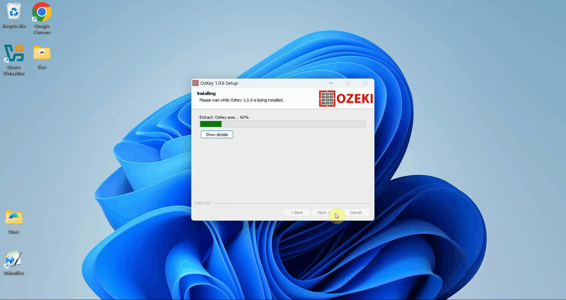 Installation in progress