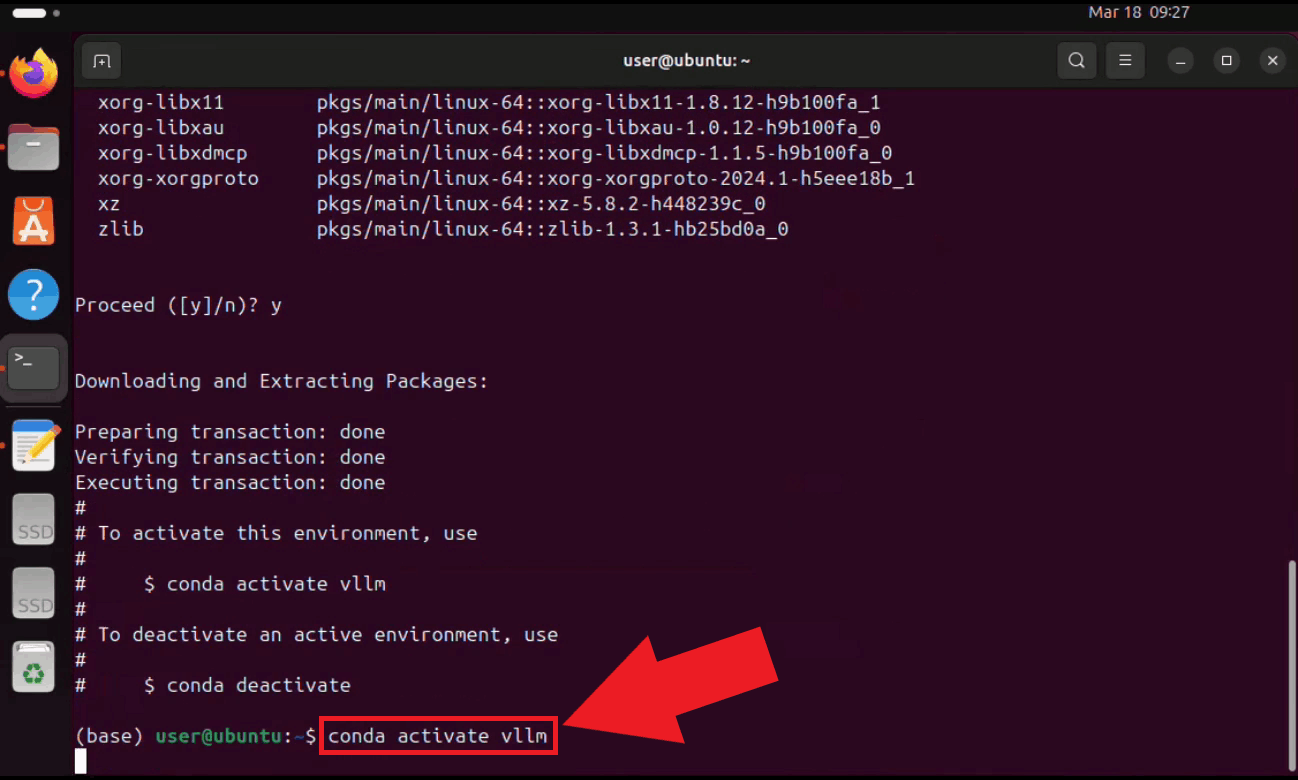 Activate Conda environment