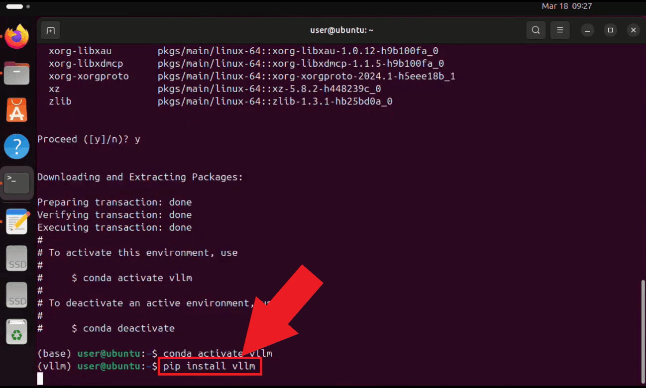 Install vLLM using pip