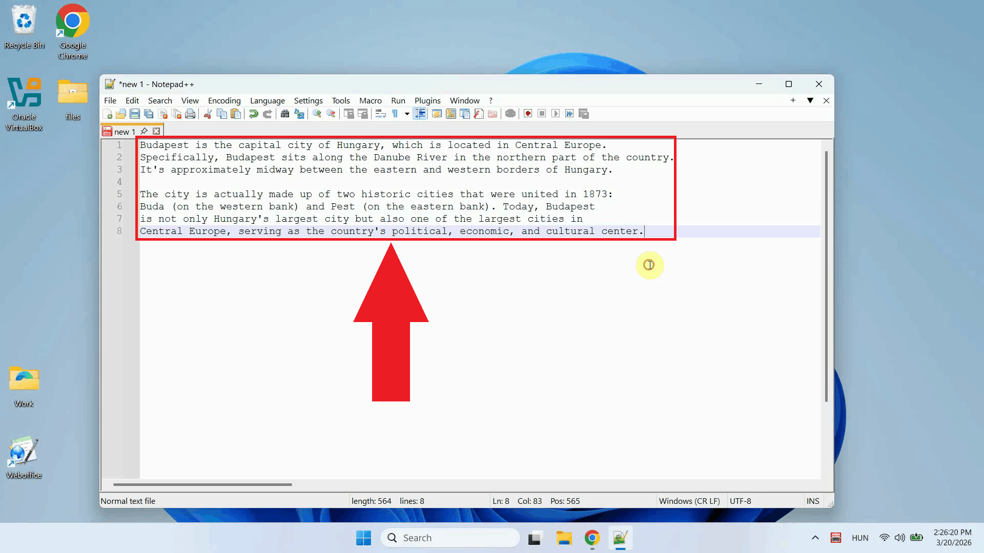 LLM response pasted into active field
